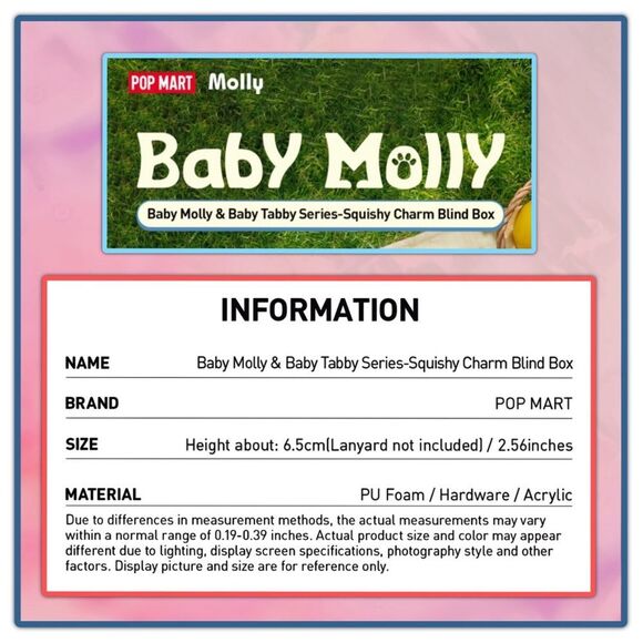 Pop Mart Baby Molly & Baby Tabby Series Squishy Charm - Face the Storm - Picture 10 of 16